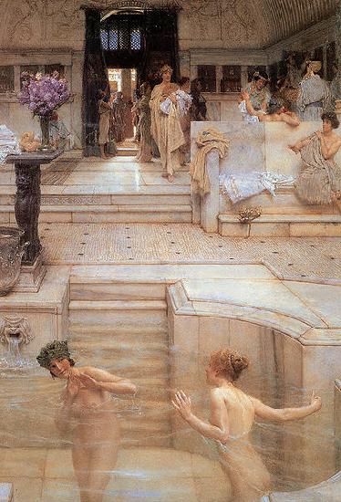 Sir Lawrence Alma-Tadema,OM.RA,RWS A Favourite Custom oil painting image